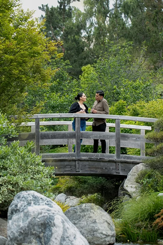 Romantic Surprise Proposal in San Diego 18 Magical post-proposal stroll through Japanese Garden