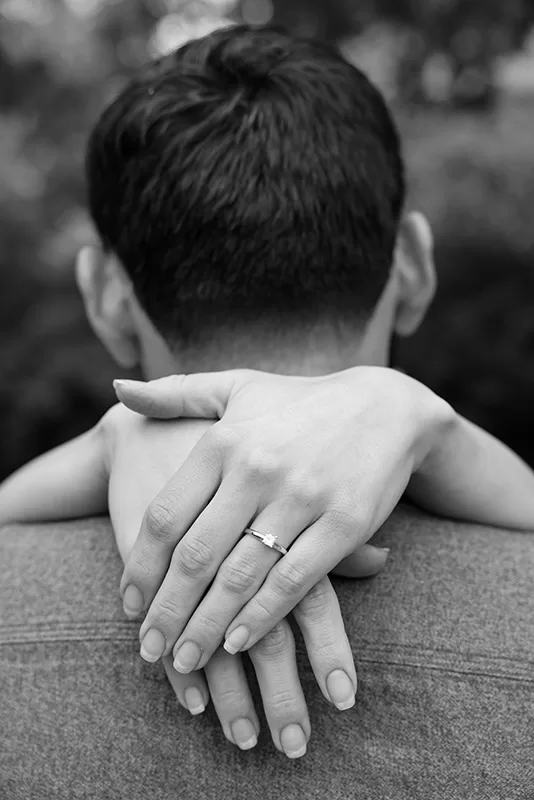 Romantic Surprise Proposal in San Diego 21 Admiring the engagement ring after the proposal