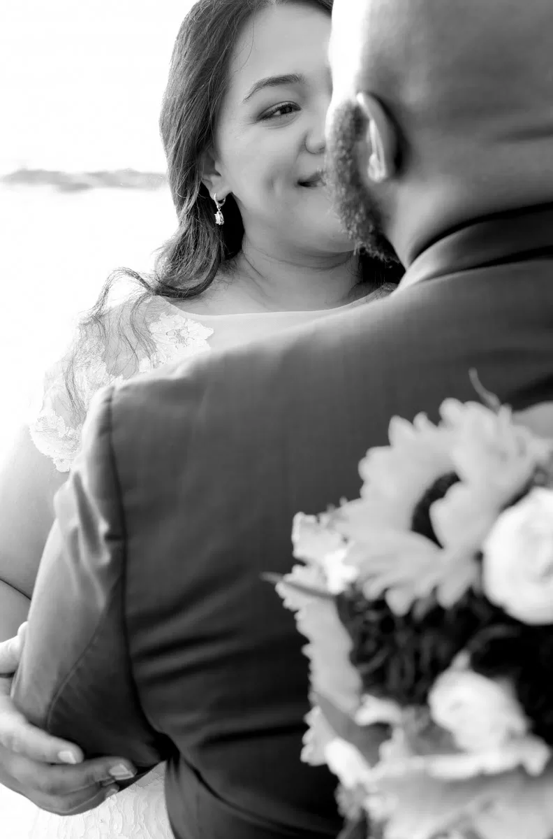 Black and white wedding photographer