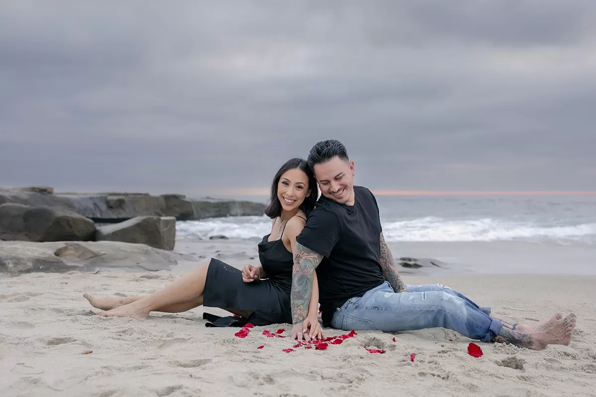 posed and candid engagement proposal photography