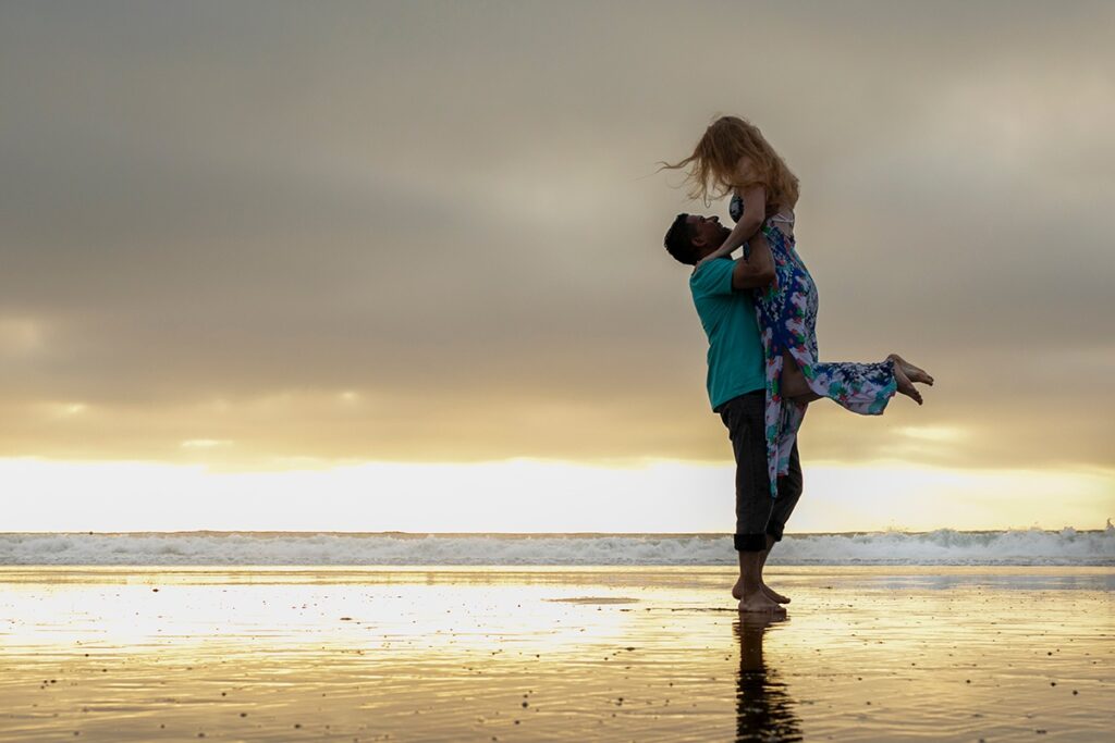 Couples photography with wedding proposal La Jolla and San Diego