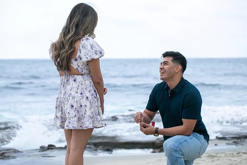 Emotional Surprise Proposal Photography in San Diego