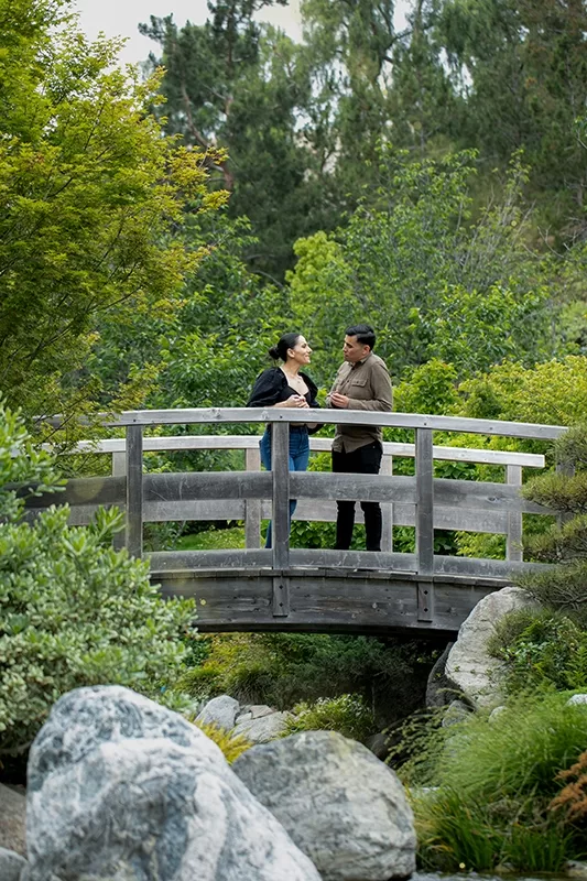 Magical post-proposal stroll through Japanese Garden